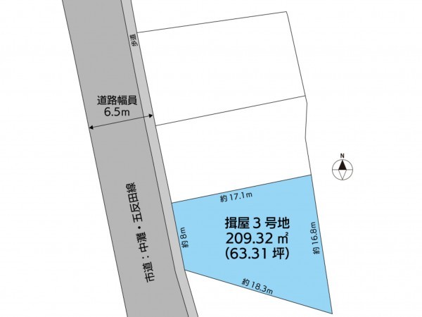 松江市東出雲町揖屋、土地の間取り画像です