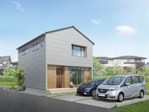 米子市新開、新築一戸建ての完成予想図（外観）画像です