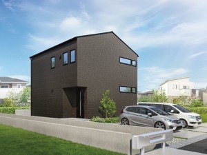 松江市浜乃木、新築一戸建ての完成予想図(外観)画像です