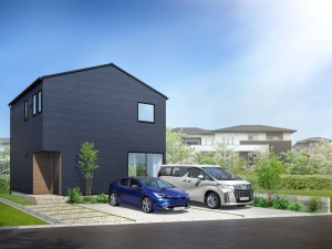 鳥取市卯垣、新築一戸建ての完成予想図（外観）画像です