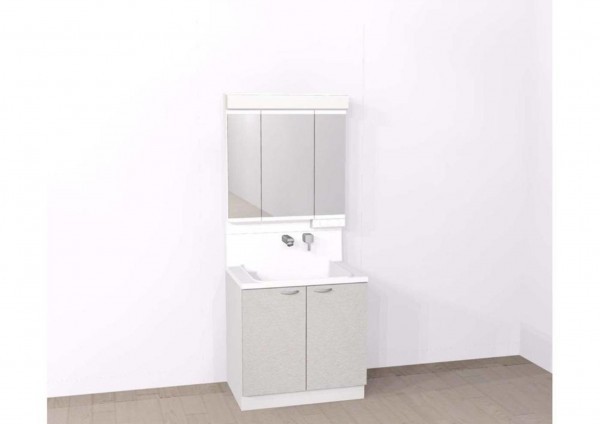 松江市浜佐田町、新築一戸建ての洗面画像です