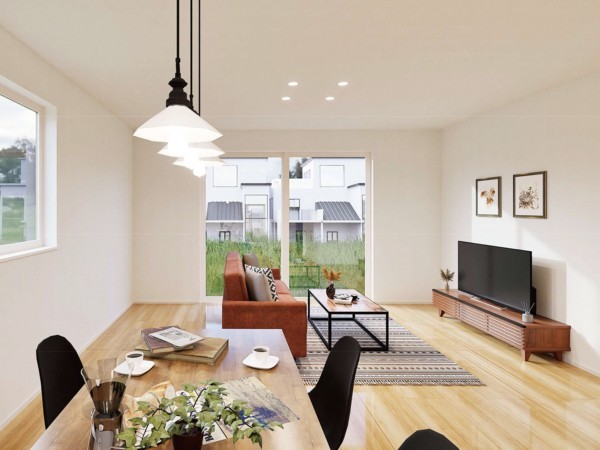 松江市浜佐田町、新築一戸建ての居間画像です