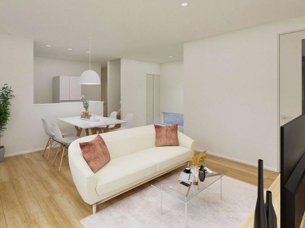 松江市浜佐田町、新築一戸建ての居間画像です