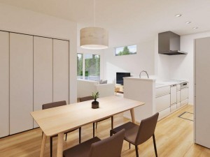 鳥取市古市、新築一戸建ての居間画像です