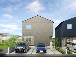 鳥取市古市、新築一戸建ての完成予想図（外観）画像です