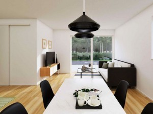 鳥取市古市、新築一戸建ての居間画像です