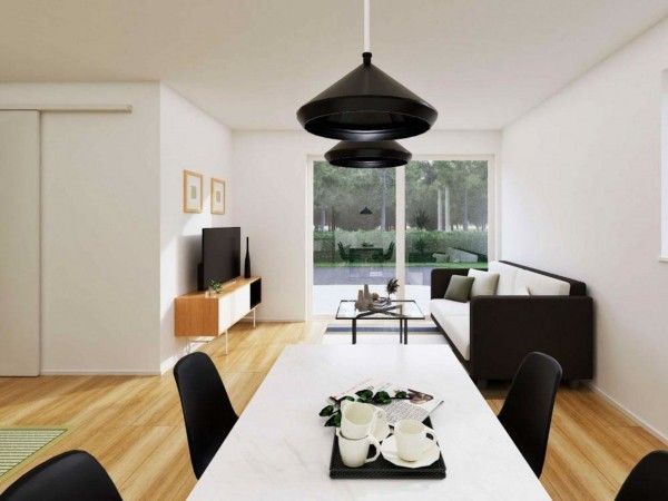 鳥取市古市、新築一戸建ての居間画像です