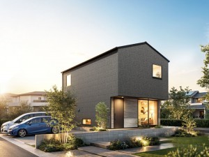 米子市旗ヶ崎、新築一戸建ての外観画像です