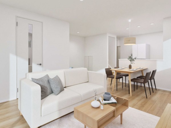 米子市旗ヶ崎、新築一戸建ての居間画像です