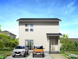 米子市上福原、土地の完成予想図（外観）画像です