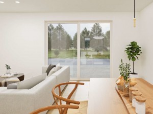 松江市法吉町、新築一戸建ての居間画像です