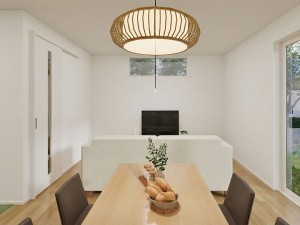 松江市西川津町、新築一戸建ての居間画像です