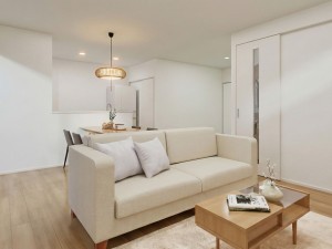 松江市西川津町、新築一戸建ての居間画像です