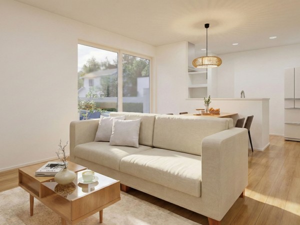 松江市西川津町、新築一戸建ての居間画像です