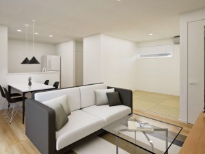 松江市西川津町、新築一戸建ての居間画像です