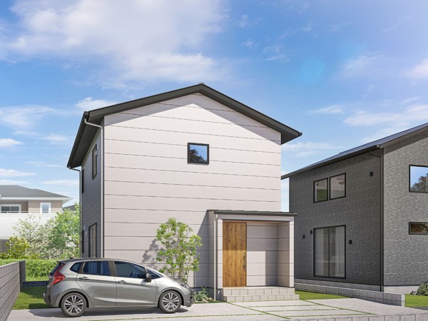 松江市西川津町、新築一戸建ての完成予想図（外観）画像です