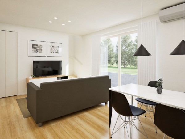 松江市西川津町、新築一戸建ての居間画像です