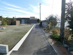 米子市彦名町、土地の前面道路を含む現地写真画像です