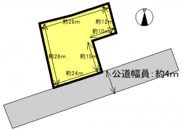 米子市大篠津町、土地の間取り画像です