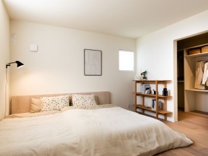 境港市上道町、新築一戸建ての居間画像です