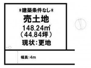 米子市新開、土地の間取り画像です