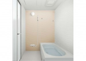 米子市旗ヶ崎、新築一戸建ての風呂画像です