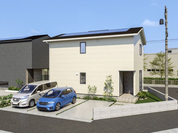 米子市旗ヶ崎、新築一戸建ての外観画像です