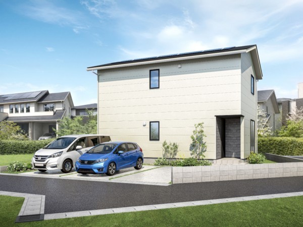 米子市旗ヶ崎、新築一戸建ての外観画像です