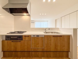 米子市東福原、新築一戸建てのキッチン画像です