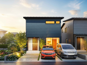 出雲市小山町、新築一戸建ての外観画像です