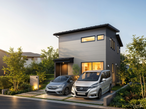 出雲市小山町、新築一戸建ての外観画像です