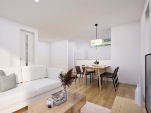 鳥取市浜坂、新築一戸建ての居間画像です