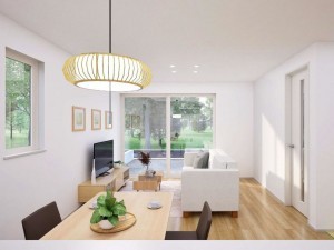 鳥取市浜坂、新築一戸建ての居間画像です