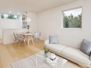 鳥取市浜坂、新築一戸建ての居間画像です