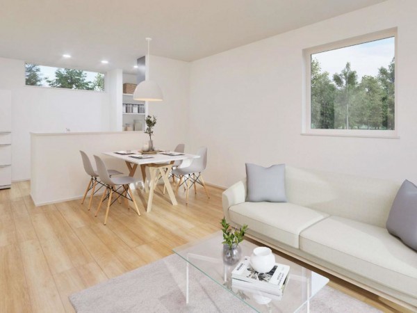 鳥取市浜坂、新築一戸建ての居間画像です