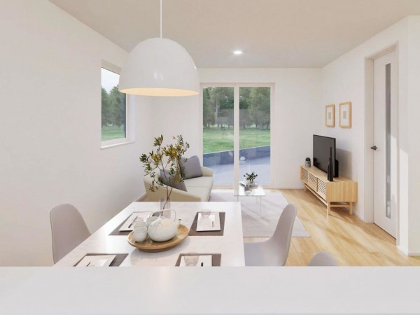 鳥取市浜坂、新築一戸建ての居間画像です