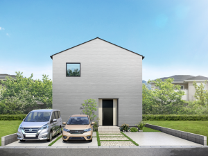 出雲市大津町、新築一戸建ての外観画像です