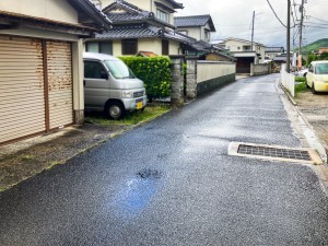 松江市東津田町、土地の前面道路を含む現地写真画像です