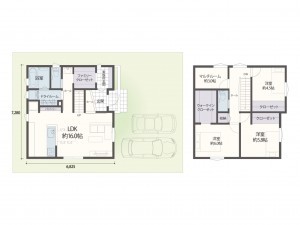 松江市東津田町、土地の建築プラン例画像です