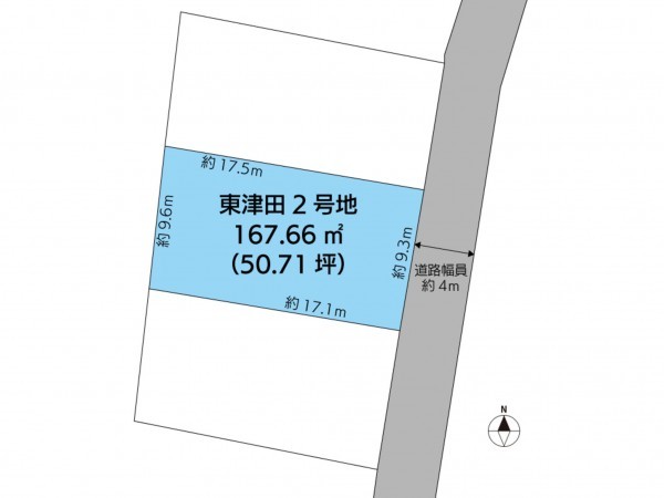 松江市東津田町、土地の間取り画像です