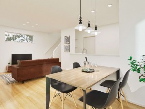 米子市尾高、新築一戸建ての居間画像です