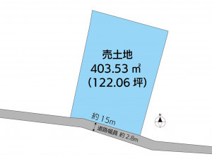 米子市米原、土地の間取り画像です