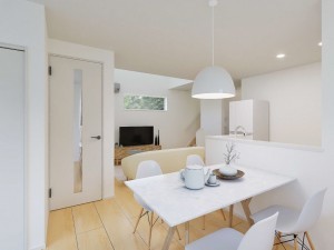 鳥取市吉成南町、新築一戸建ての居間画像です