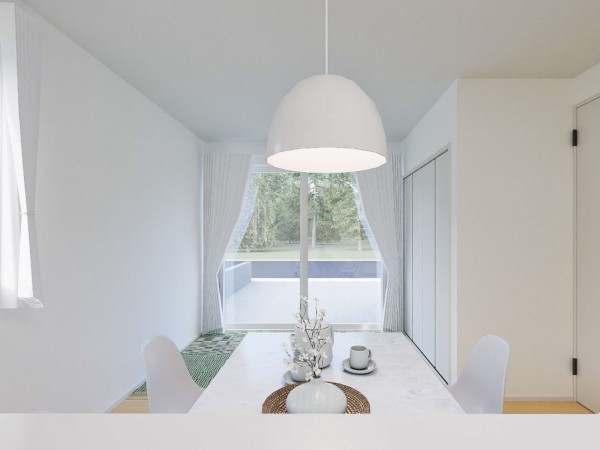 鳥取市吉成南町、新築一戸建ての居間画像です