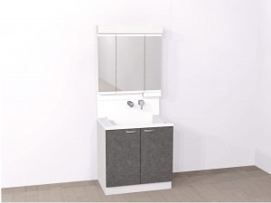 出雲市小山町、新築一戸建ての洗面画像です