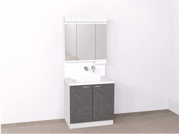 出雲市小山町、新築一戸建ての洗面画像です