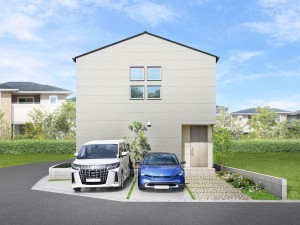 鳥取市田島、新築一戸建ての完成予想図（外観）画像です