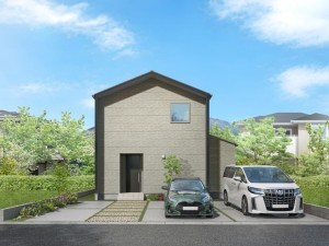 倉吉市、新築一戸建ての完成予想図（外観）画像です