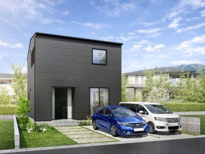 米子市東福原、新築一戸建ての完成予想図（外観）画像です