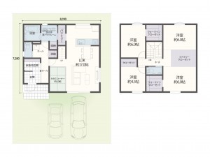倉吉市、土地の建築プラン例画像です